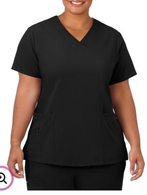Women's Black Jockey Scrub Set